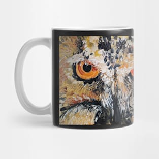 The Owl of Lakshmi Textured Painting Mug